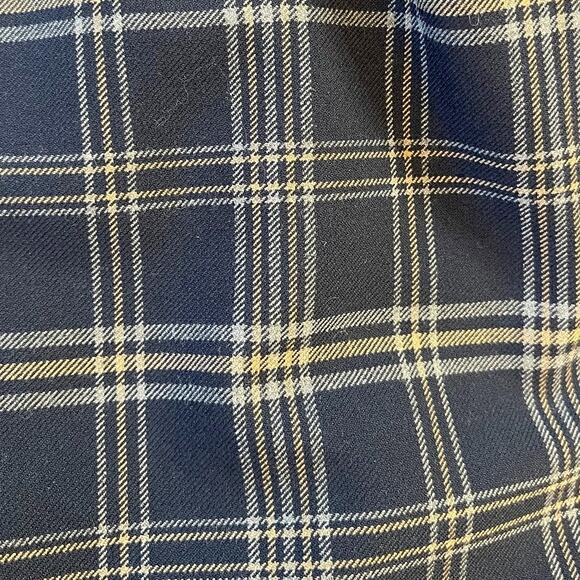 Aritzia Babaton Macauley Navy Plaid Cinched 3/4 Sleeve Blazer Size 2 - Picture 6 of 9